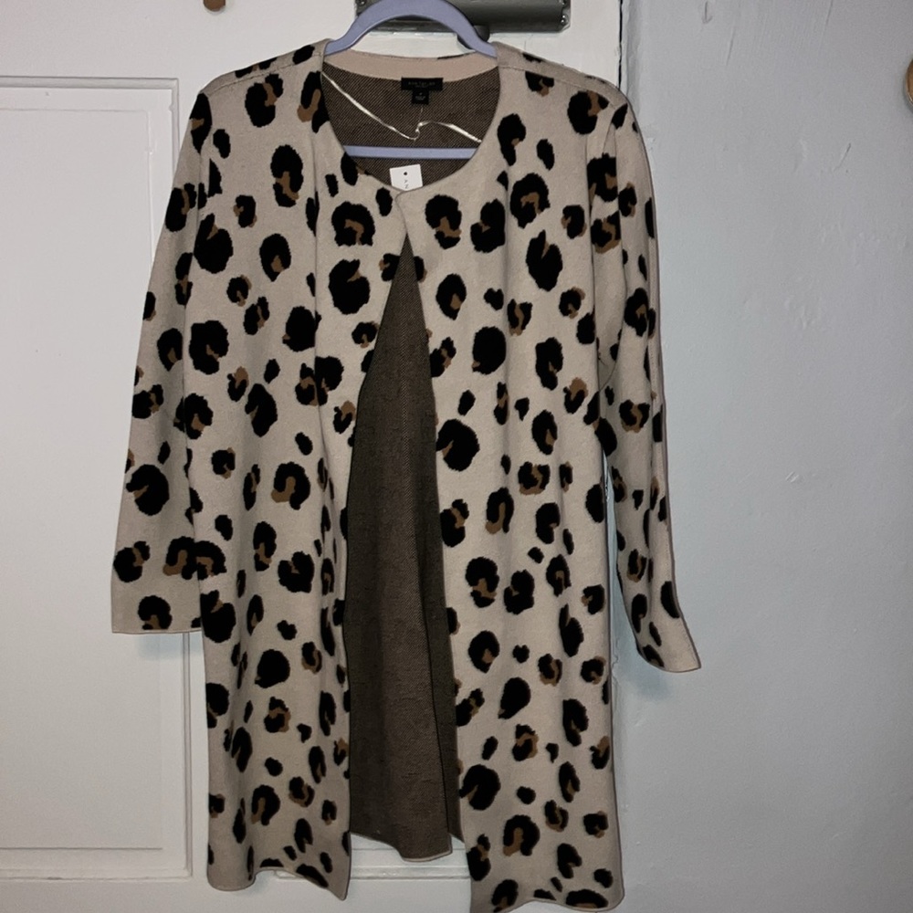 Ann Taylor Factory Leopard Long Cardigan, new with tags, size medium.
